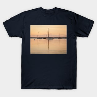 Sunrise Sailboats at Anchor T-Shirt